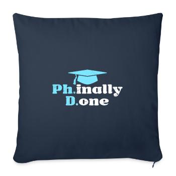 Doctor 2022 Doctorate Academic Dissertation - Sofa pillowcase 17,3'' x 17,3'' (45 x 45 cm) - navy - Front