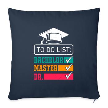 Docteur 2022 Doctorat doctorat réussi - Housse de coussin décorative 45 x 45 cm - bleu marine - Devant