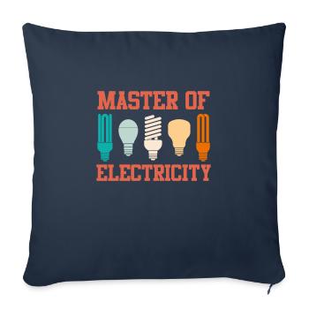 Master School Electrician Master Craftsman Examination - Sofa pillowcase 17,3'' x 17,3'' (45 x 45 cm) - navy - Front