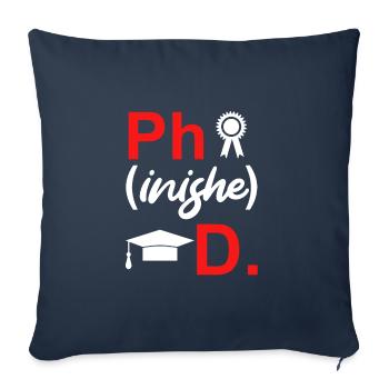 Disputation 2022 Doctoral Thesis - Sofa pillowcase 17,3'' x 17,3'' (45 x 45 cm) - navy - Front