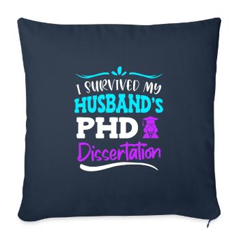 Promotion Doktor 2022 Ehefrau - Sofakissenbezug 45 x 45 cm - Navy - Vorne