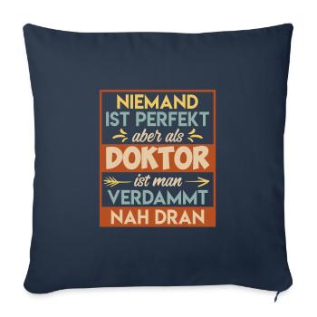 Doktor 2022 Promotion promovieren Doktortitel - Sofakissenbezug 45 x 45 cm - Navy - Vorne
