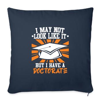 Dissertation Doktortitel 2022 Doktor Promotion - Sofakissenbezug 45 x 45 cm - Navy - Vorne