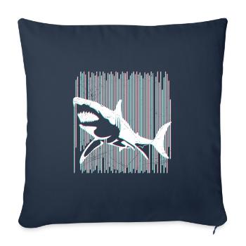 Hai weißer Hai Taucher Meeresbiologe - Sofakissenbezug 45 x 45 cm - Navy - Vorne