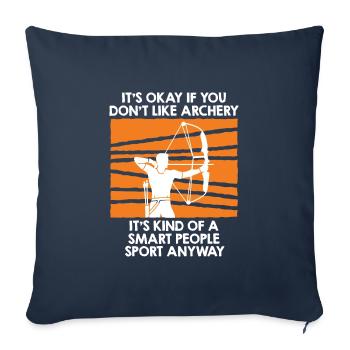 Compound Bow Archer Archery - Sofa pillowcase 17,3'' x 17,3'' (45 x 45 cm) - navy - Front