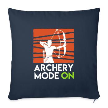 Mode tir à l’arc sur arc à poulies - Housse de coussin décorative 45 x 45 cm - bleu marine - Devant