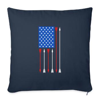 Usa Archer de tir à l’arc - Housse de coussin décorative 45 x 45 cm - bleu marine - Devant