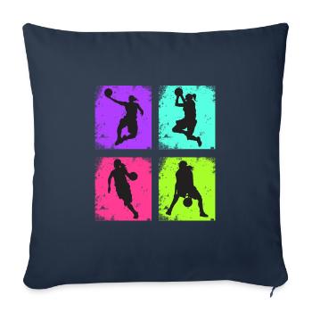 Vintage Women's Basketball - Sofa pillowcase 17,3'' x 17,3'' (45 x 45 cm) - navy - Front