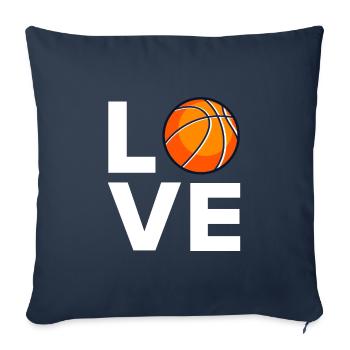 Basketball Liebe Basketballer - Sofakissenbezug 45 x 45 cm - Navy - Vorne