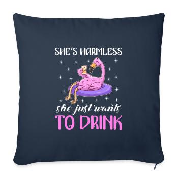 Elle ne fait rien qu’elle veuille juste boire Party Festival - Housse de coussin décorative 45 x 45 cm - bleu marine - Devant