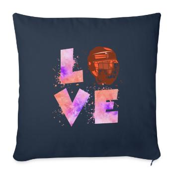 Ice Hockey Love Ice Hockey Women - Sofa pillowcase 17,3'' x 17,3'' (45 x 45 cm) - navy - Front