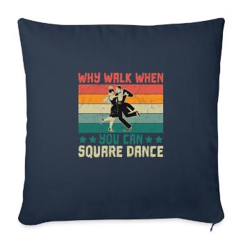 Ballet Ballerina Pole Dancer Line Dance Tap Dance - Sofa pillowcase 17,3'' x 17,3'' (45 x 45 cm) - navy - Front