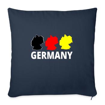 Allemagne Roadtrip Holiday Holiday T-Shirt - Housse de coussin décorative 45 x 45 cm - bleu marine - Devant