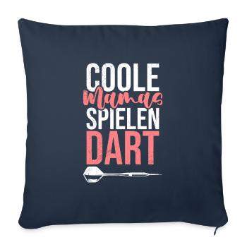 Coole Mamas Dart Damen Darts Zubehör spielen Dart - Sofakissenbezug 45 x 45 cm - Navy - Vorne