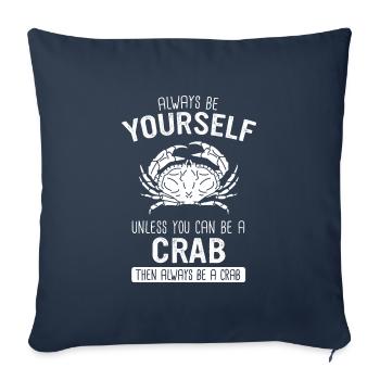 Crab Hermit Crab Crab Crab Cancer - Sofa pillowcase 17,3'' x 17,3'' (45 x 45 cm) - navy - Front