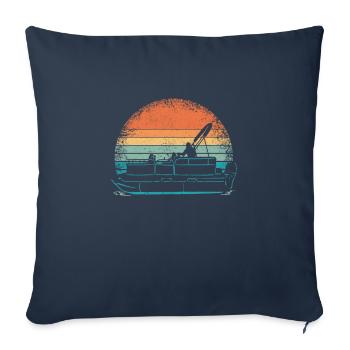 Pontoon Boat Captain Pontoon Boats - Sofa pillowcase 17,3'' x 17,3'' (45 x 45 cm) - navy - Front