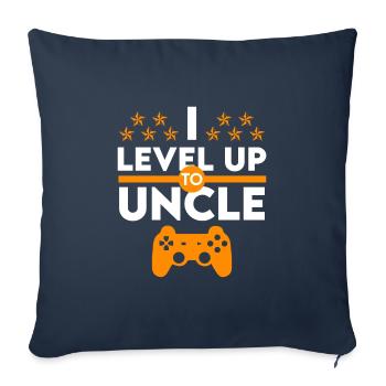 Je niveau Jusqu’à Oncle Surprise Oncle 2023 - Housse de coussin décorative 45 x 45 cm - bleu marine - Devant