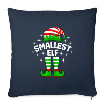 Petit elfe petite sœur petit frère - Housse de coussin décorative 45 x 45 cm - bleu marine - Devant