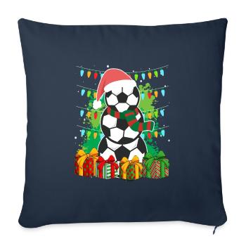 Football Snowman Football Fan Football Player - Sofa pillowcase 17,3'' x 17,3'' (45 x 45 cm) - navy - Front