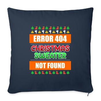 Christmas Sweater not Found Ugly Christmas - Sofa pillowcase 17,3'' x 17,3'' (45 x 45 cm) - navy - Front