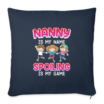 With me everyone is spoiled I am a childminder - Sofa pillowcase 17,3'' x 17,3'' (45 x 45 cm) - navy - Front