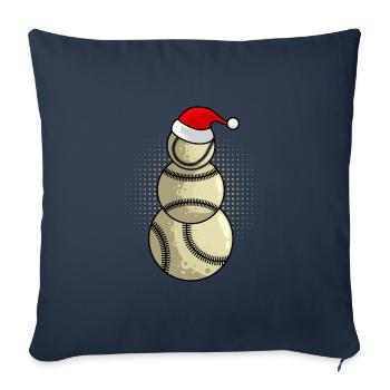Baseball Snowman Baseball Player Baseball - Sofa pillowcase 17,3'' x 17,3'' (45 x 45 cm) - navy - Front