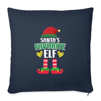 L’elfe préféré du Père Noël, Nicholas - Housse de coussin décorative 45 x 45 cm - bleu marine - Devant
