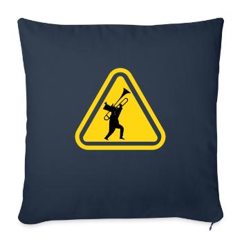 Orchestra Band Winds Concert Attention Trombone - Sofa pillowcase 17,3'' x 17,3'' (45 x 45 cm) - navy - Front