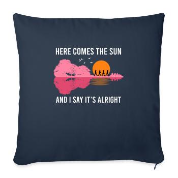 The Here comes the sun Akustik Gitarre - Sofakissenbezug 45 x 45 cm - Navy - Vorne