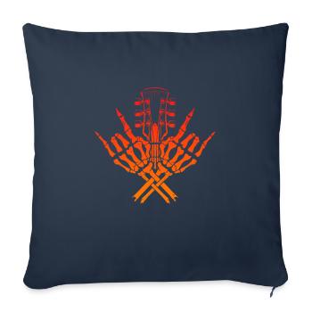 Rock & Roll Rock Metal I play guitar - Sofa pillowcase 17,3'' x 17,3'' (45 x 45 cm) - navy - Front