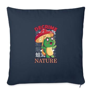 Decrime Nature Colorful Mushroom Frog - Sofakissenbezug 45 x 45 cm - Navy - Vorne