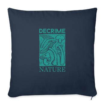Decrime Nature Stylish Mushroom Print - Sofakissenbezug 45 x 45 cm - Navy - Vorne