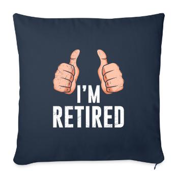 Le retraité Spruch est à la retraite 2023 - Housse de coussin décorative 45 x 45 cm - bleu marine - Devant