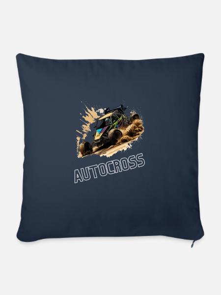 Autocross Stockcar - Sofakissenbezug 45 x 45 cm - Navy