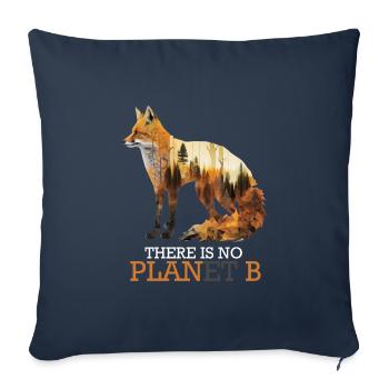 There is no Planet B endangered species - Sofa pillowcase 17,3'' x 17,3'' (45 x 45 cm) - navy - Front