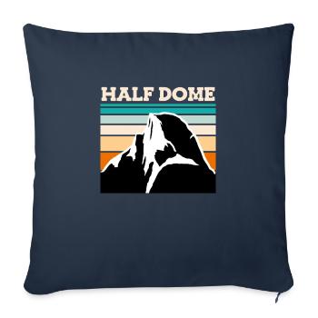 Half Dome Mountain Fan Hiking Summit Mountaineer - Sofa pillowcase 17,3'' x 17,3'' (45 x 45 cm) - navy - Front