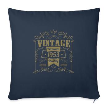 1953 Dictons d’anniversaire 70e anniversaire Dire - Housse de coussin décorative 45 x 45 cm - bleu marine - Devant
