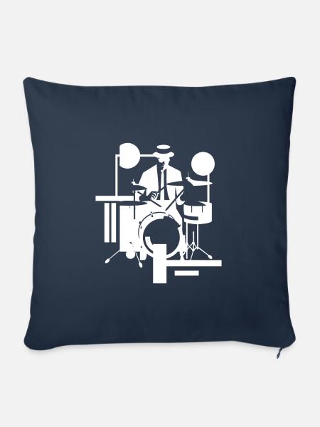 Drummer chill - Sofakissenbezug 45 x 45 cm - Navy