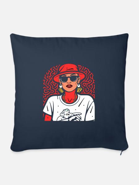 Frau - Sofakissenbezug 45 x 45 cm - Navy