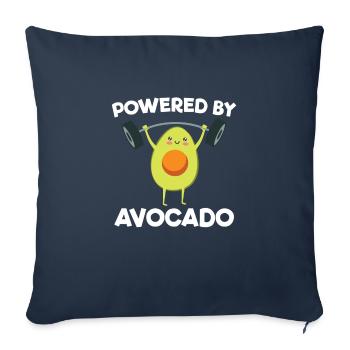 Athletic Avocado Weightlifting Vegan Gift - Sofa pillowcase 17,3'' x 17,3'' (45 x 45 cm) - navy - Front
