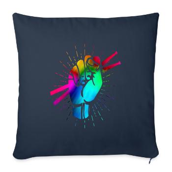 Percussion - Sofa pillowcase 17,3'' x 17,3'' (45 x 45 cm) - navy - Front