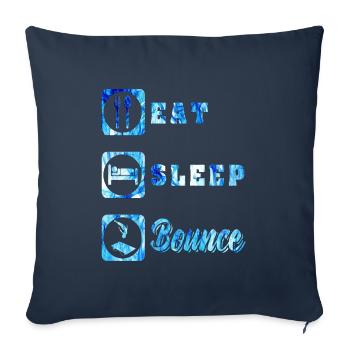 Trampoline - Housse de coussin décorative 45 x 45 cm - bleu marine - Devant