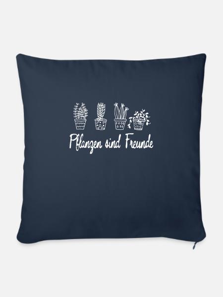 pflanzen sind freunde - Sofakissenbezug 45 x 45 cm - Navy