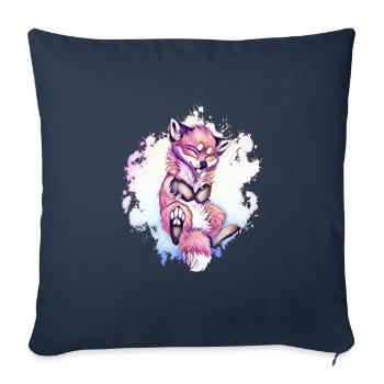 Renard - Housse de coussin décorative 45 x 45 cm - bleu marine - Devant