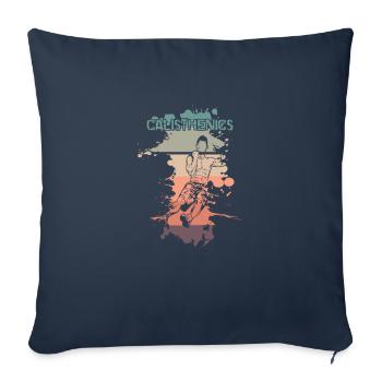 Calisthenics Sport Workout Körper Fitness - Sofakissenbezug 45 x 45 cm - Navy - Vorne