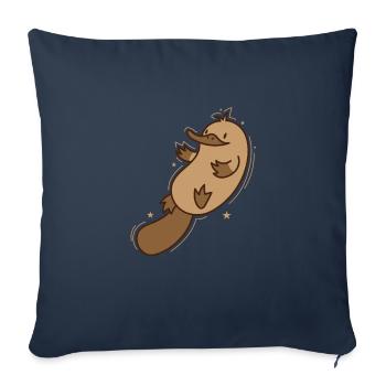 Ornithorynque Outback Australie Animal - Housse de coussin décorative 45 x 45 cm - bleu marine - Devant