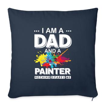 Peintre et vernisseur, le métier le meilleur et le plus ennuyeux - Housse de coussin décorative 45 x 45 cm - bleu marine - Devant