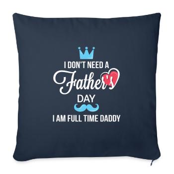 Father's Day gift for dad for Men's Day - Sofa pillowcase 17,3'' x 17,3'' (45 x 45 cm) - navy - Front