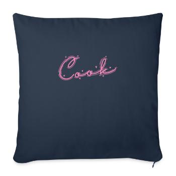 Cook Chef Hobby Food Kitchen - Sofa pillowcase 17,3'' x 17,3'' (45 x 45 cm) - navy - Front