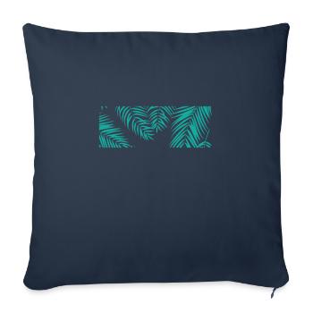 Palmenblätter Baum Urlaub Strand - Sofakissenbezug 45 x 45 cm - Navy - Vorne